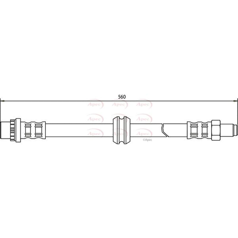 Apec Brake Hydraulic Hose Line Front HOS3057