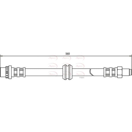 Apec Brake Hydraulic Hose Line Front HOS3057