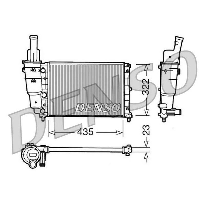 Denso Engine Radiator DRM09095