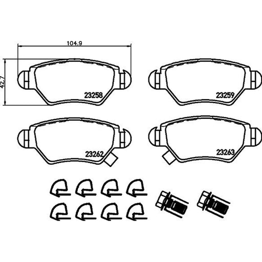 DON Rear Brake Pad Set PCP1059