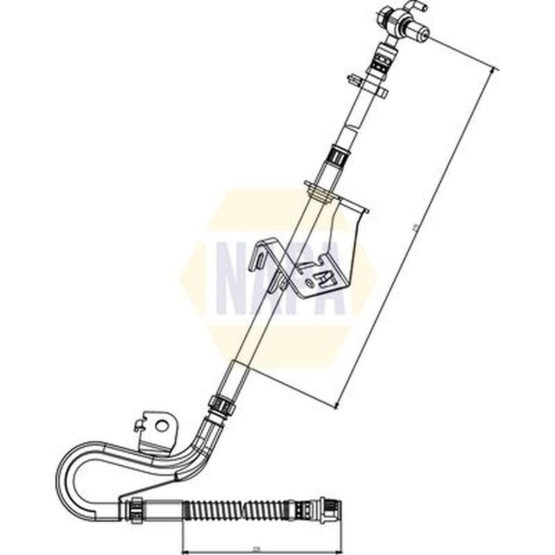 NAPA Brake Hydraulic Hose Line Front Right NBH1436