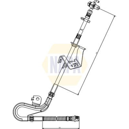 NAPA Brake Hydraulic Hose Line Front Right NBH1436