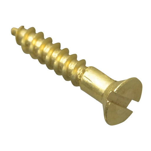 ForgeFix Wood Screw Slotted CSK Brass 5/8in x 4 ForgePack 50 - FPCSK584BR