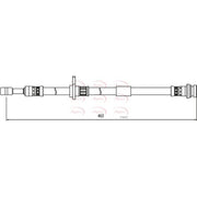Apec Brake Hydraulic Hose Line Front Left HOS4067
