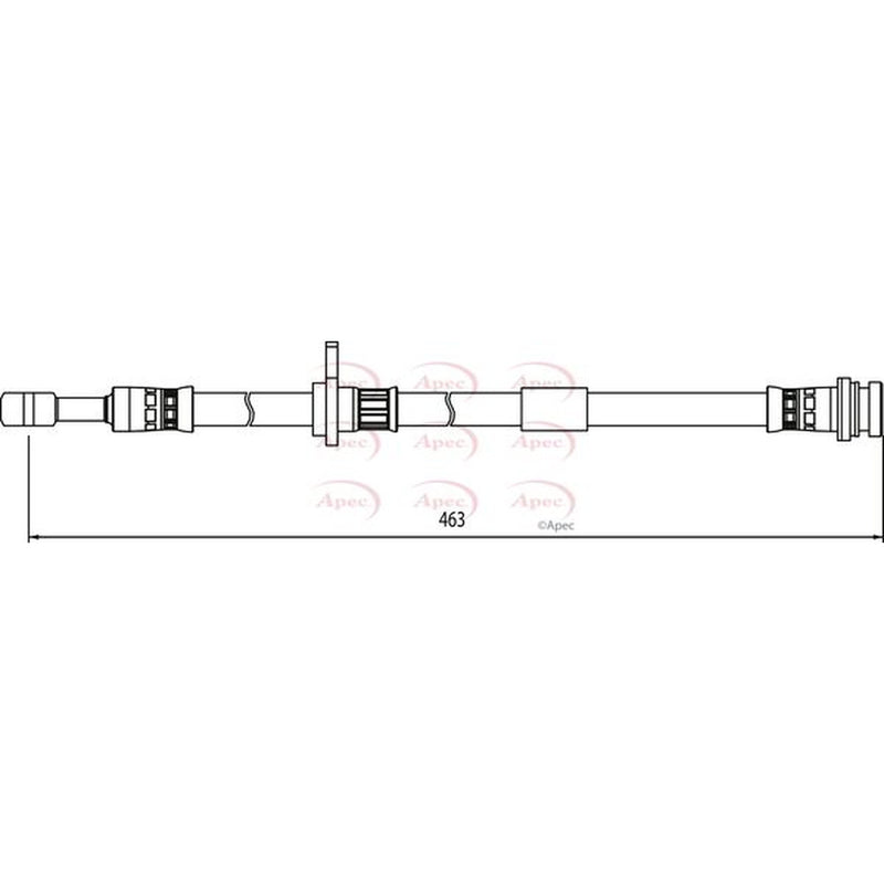 Apec Brake Hydraulic Hose Line Front Left HOS4067