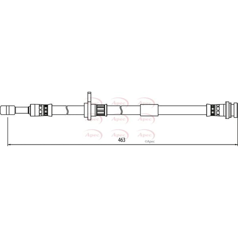 Apec Brake Hydraulic Hose Line Front Left HOS4067