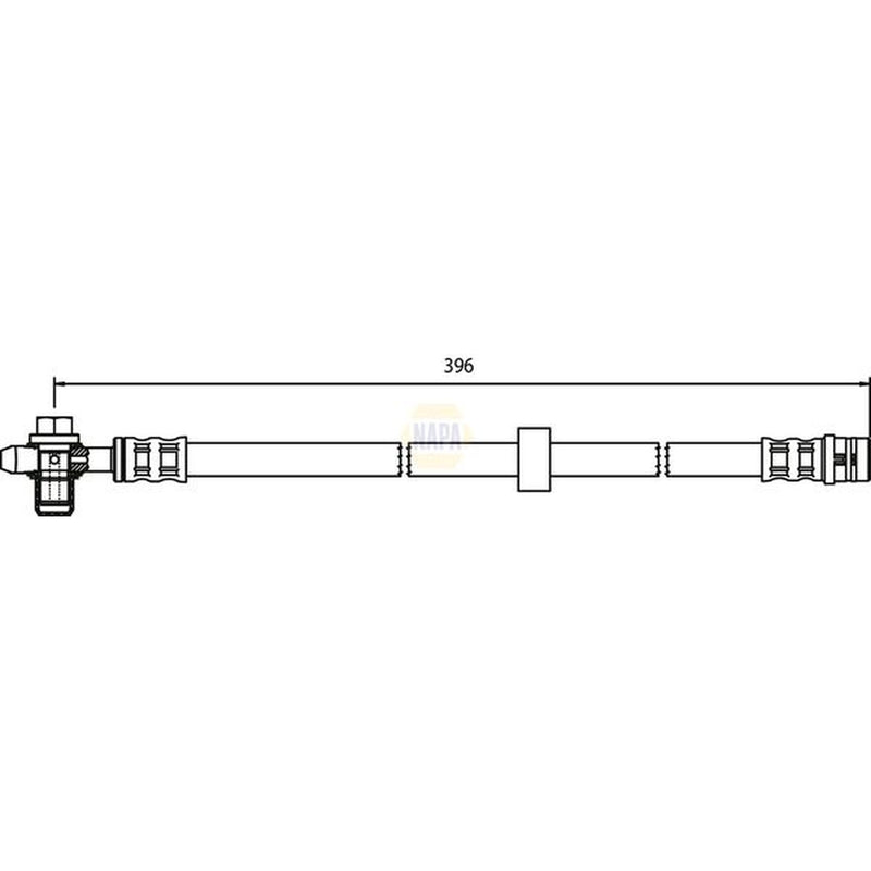 NAPA Brake Hydraulic Hose Line Front NBH1082