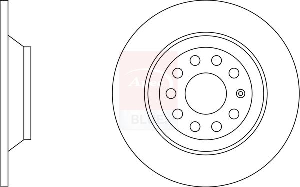 Apec 2 x Brake Disc Set Solid