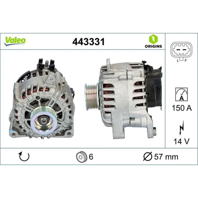 Valeo Car Alternator 12V 443331