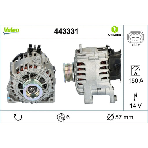 Valeo Car Alternator 12V 443331