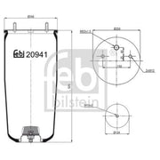 Febi Air Suspension Bellow 260mm 20941