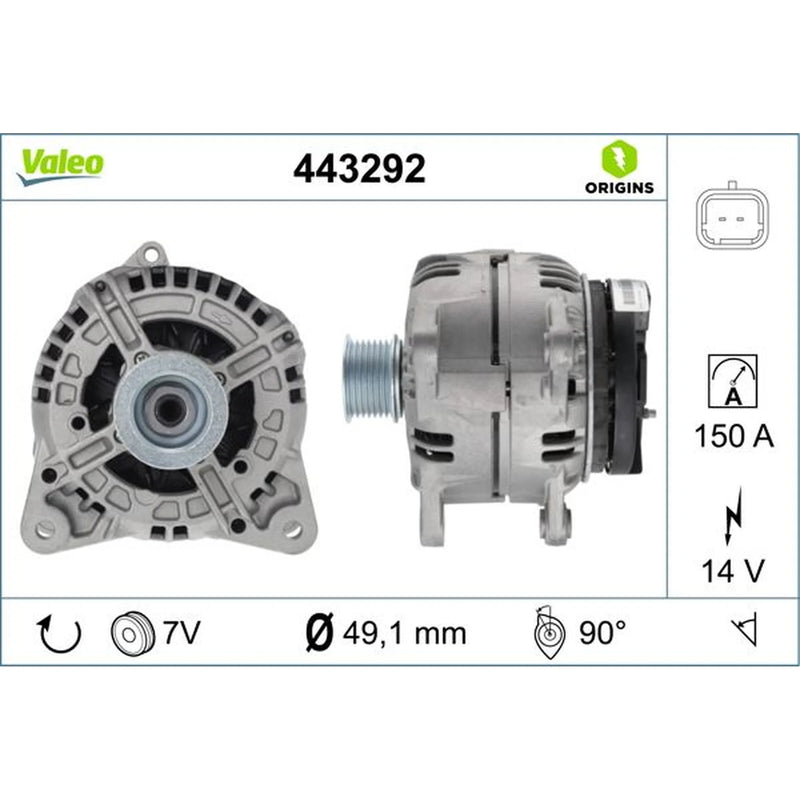 Valeo Car Alternator 12V 443292