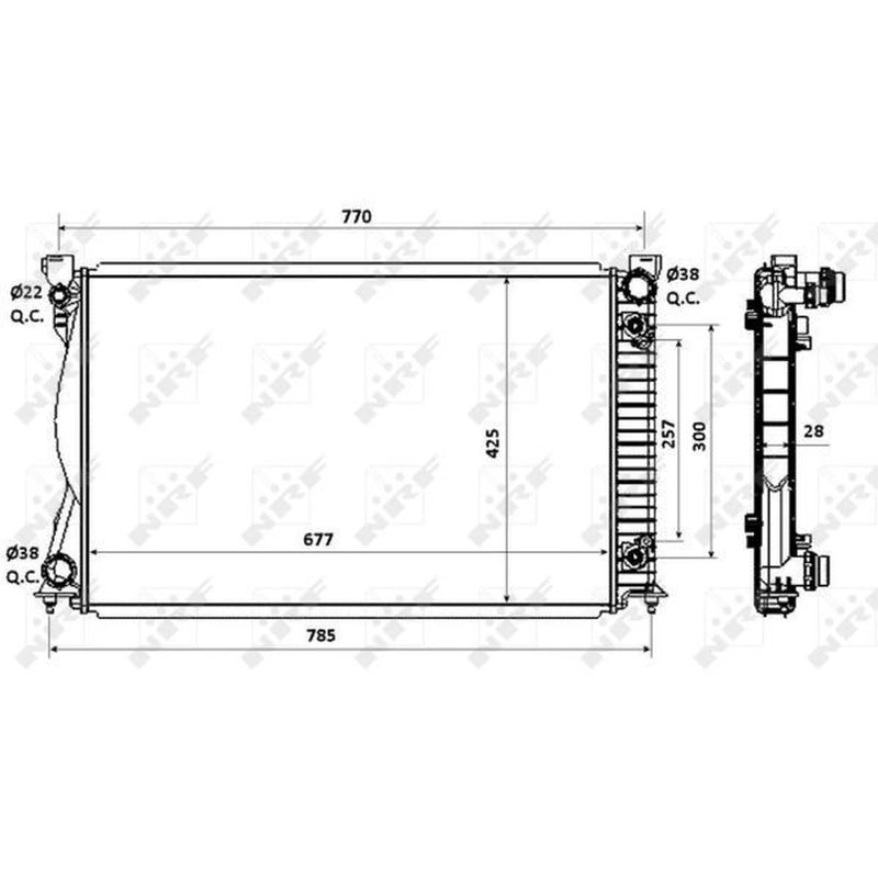 NRF Engine Radiator 58360