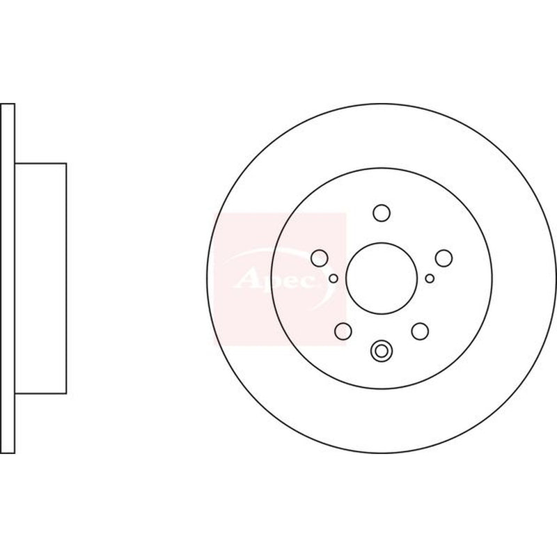 Apec 2 x Solid Rear Brake Discs DSK3039
