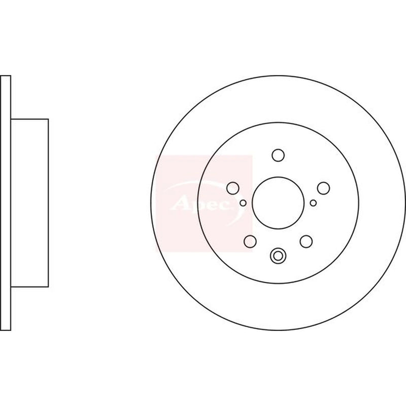 Apec 2 x Solid Rear Brake Discs DSK3039