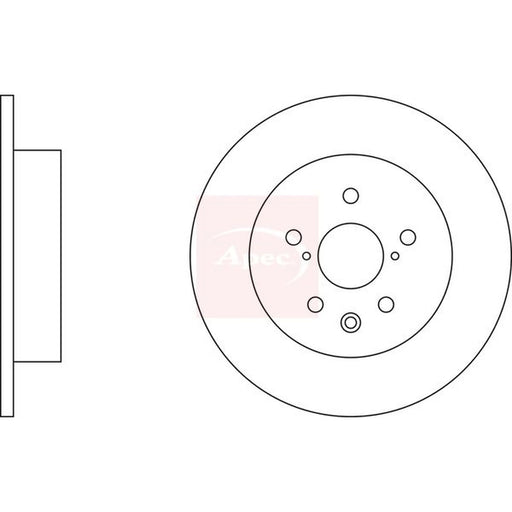 Apec 2 x Solid Rear Brake Discs DSK3039