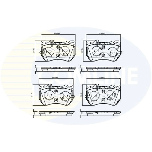 Comline 4 x Front Brake Pad Set CBP04016