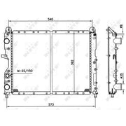 NRF Engine Radiator 54501