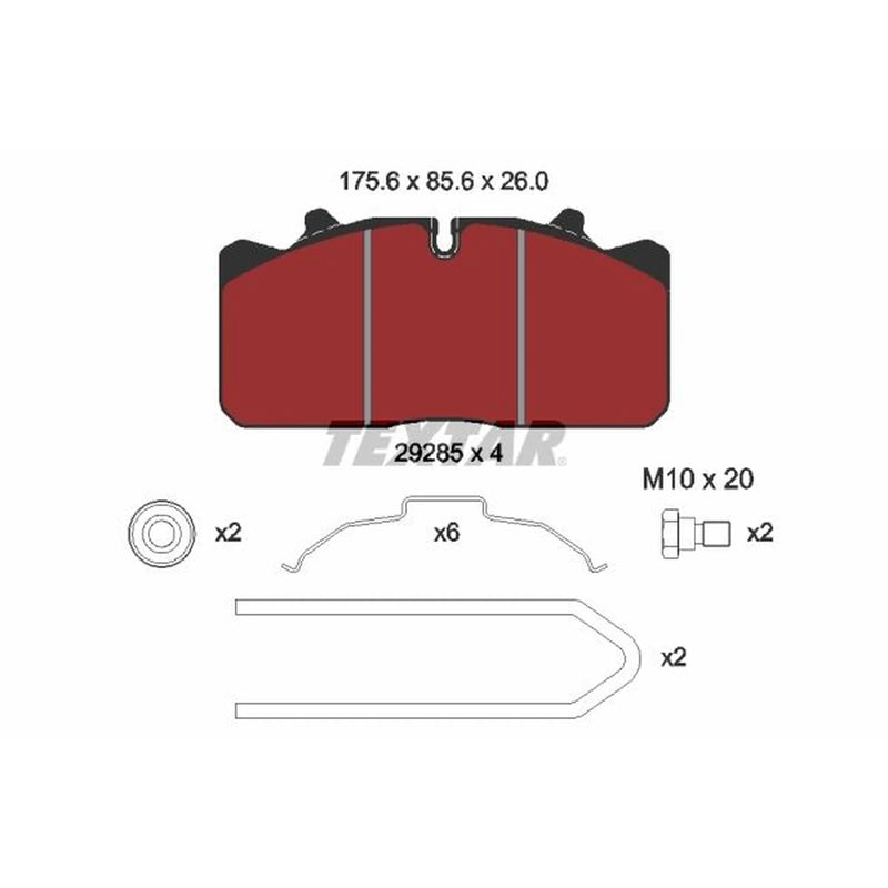 Textar Front Brake Pad Set 2928502
