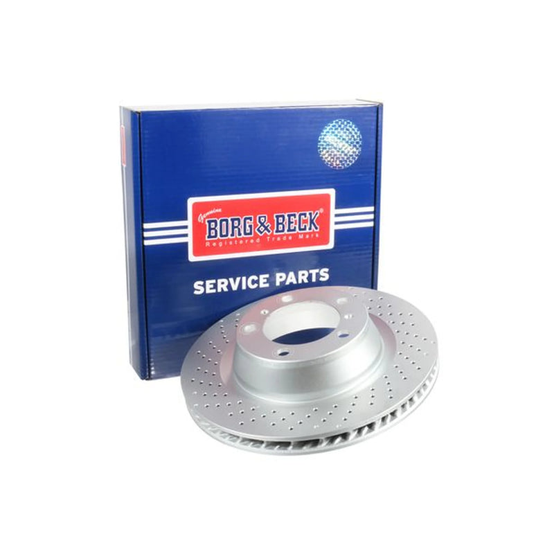 Borg & Beck 2 x Perforated/Vented Rear Brake Discs BBD6363S
