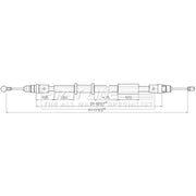 First Line Handbrake Cable Left Rear FKB3904