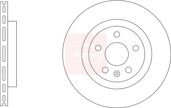 Apec 2 x Brake Disc Set Vented