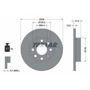 Textar 2 x Front Brake Discs 92020903