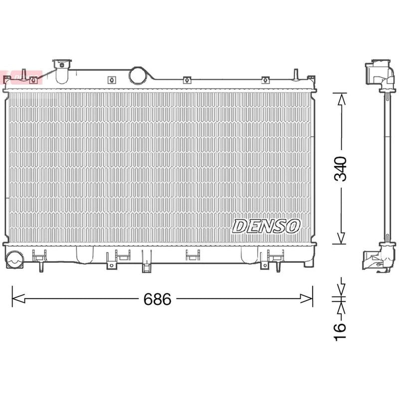 Denso Engine Radiator DRM36021