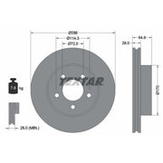 Textar 2 x Front Brake Discs 92119705
