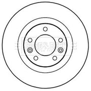 Borg & Beck 2 x Solid Rear Brake Discs BBD5235