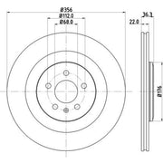 DON 2 x Internally Vented Rear Brake Discs PCD17162