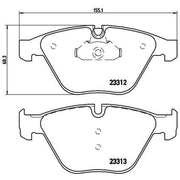 Brembo 4 x Front Brake Pad Set P06054