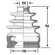 Borg & Beck Drive Shaft Bellow Kit Front Left BCB6324