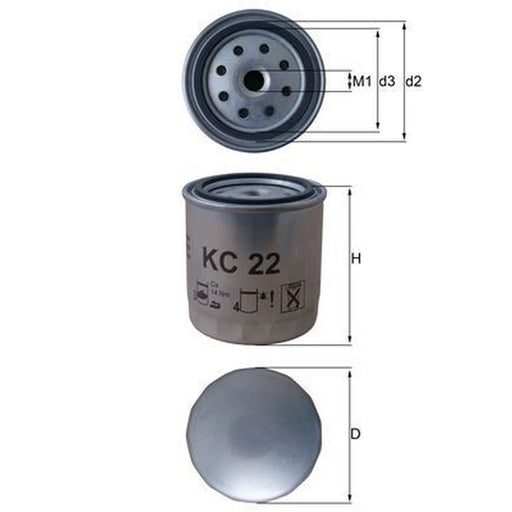 Mahle Fuel Filter Element KC 22