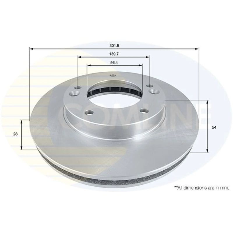 Comline 2 x Front Brake Discs ADC1051V