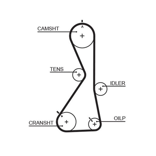 Gates Timing Belt Cambelt 122 Teeth 1481RM