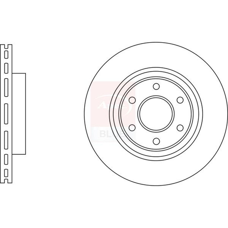 Apec 2 x Vented Front Brake Discs SDK6847
