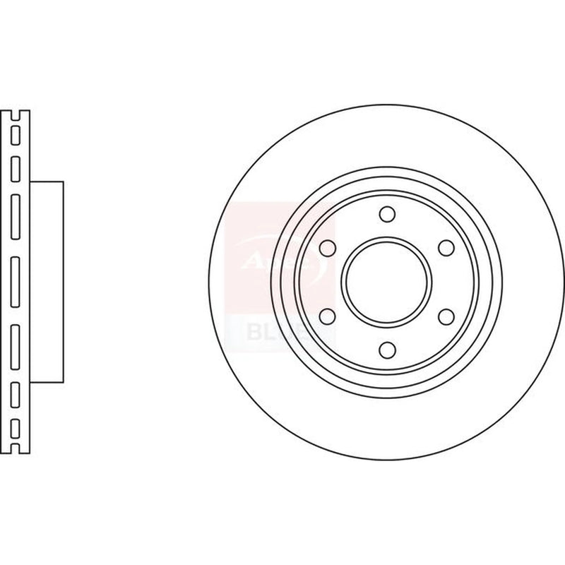 Apec 2 x Vented Front Brake Discs SDK6847