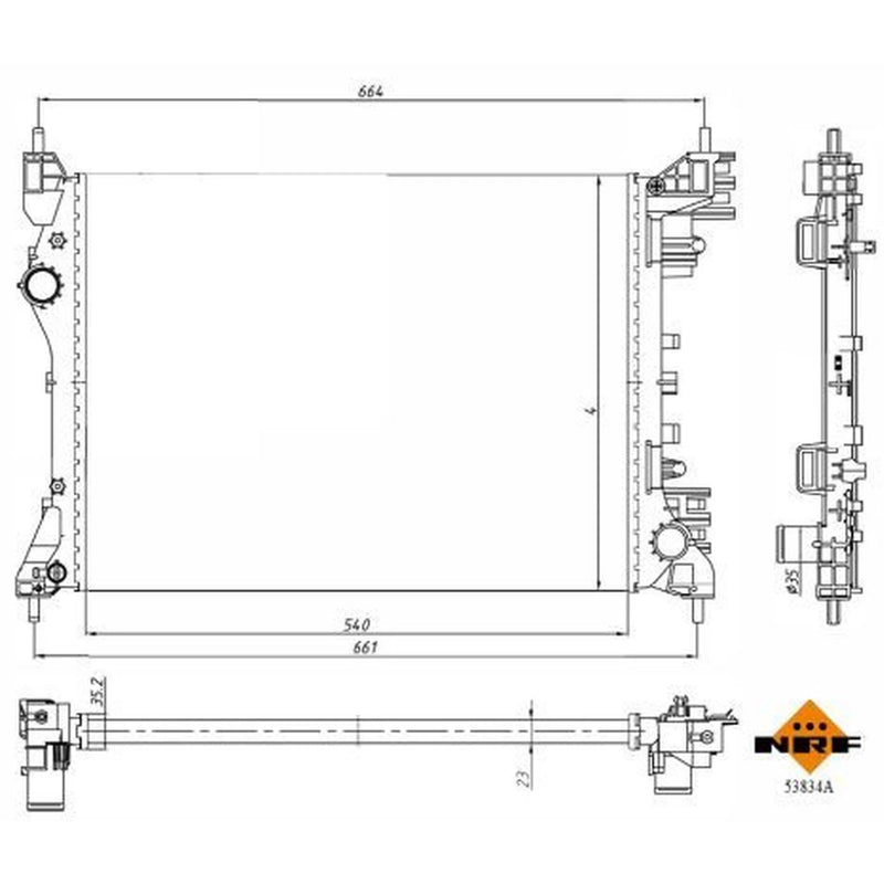 NRF Engine Radiator 53834A