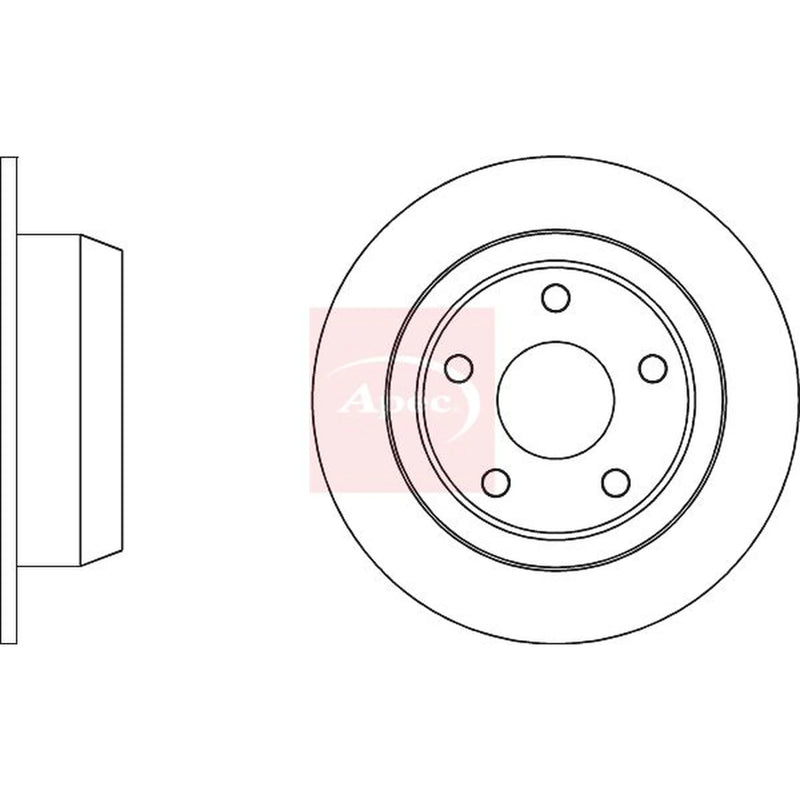 Apec 2 x Solid Rear Brake Discs DSK4189
