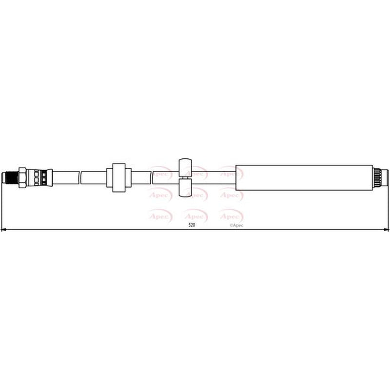 Apec Brake Hydraulic Hose Line Front HOS3848