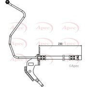 Apec Brake Hydraulic Hose Line Rear Right HOS3708