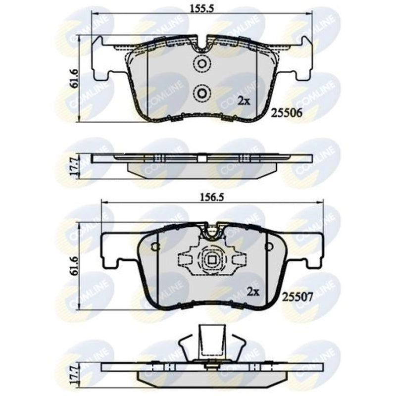 Comline 4 x Front Brake Pad Set CBP02130