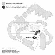 Borg & Beck Intercooler Turbo Charge Air Hose BTH1236