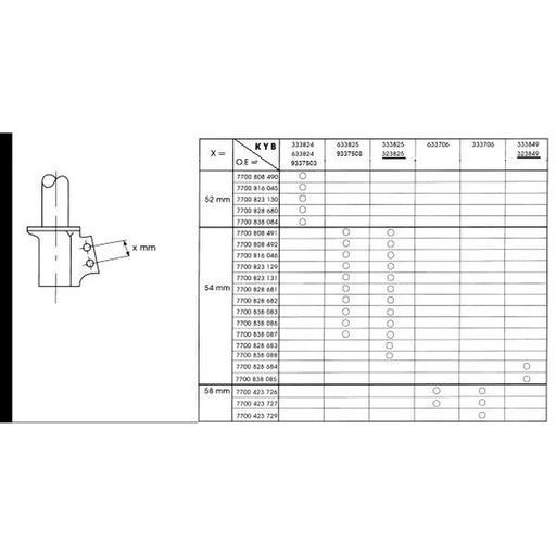 KYB Shock Absorber Damper Strut Front 633706