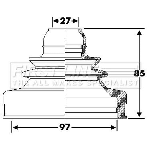 First Line Drive Shaft Bellow Kit Rear Left FCB6286