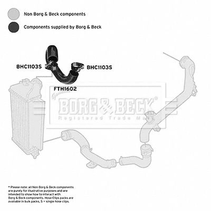 Borg & Beck Intercooler Turbo Charge Air Hose BTH1602