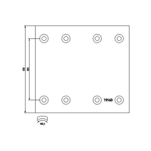 Textar Textar Cv Brake Lining Set 1916002