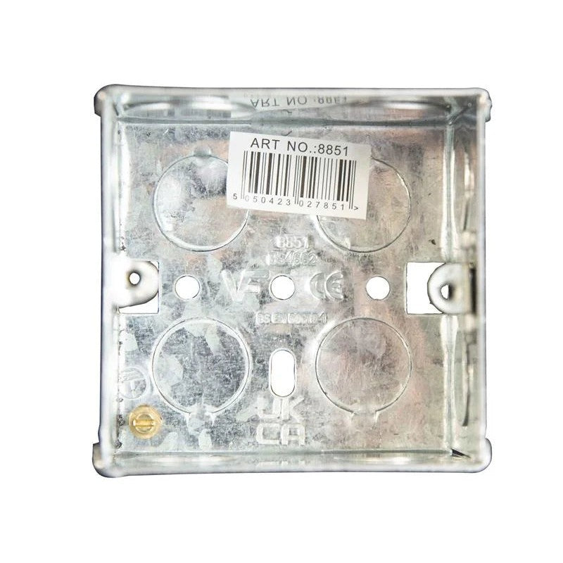 Dencon Metal Back Box 1-Gang 16-47mm