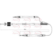 Apec Handbrake Cable Left Rear CAB1614